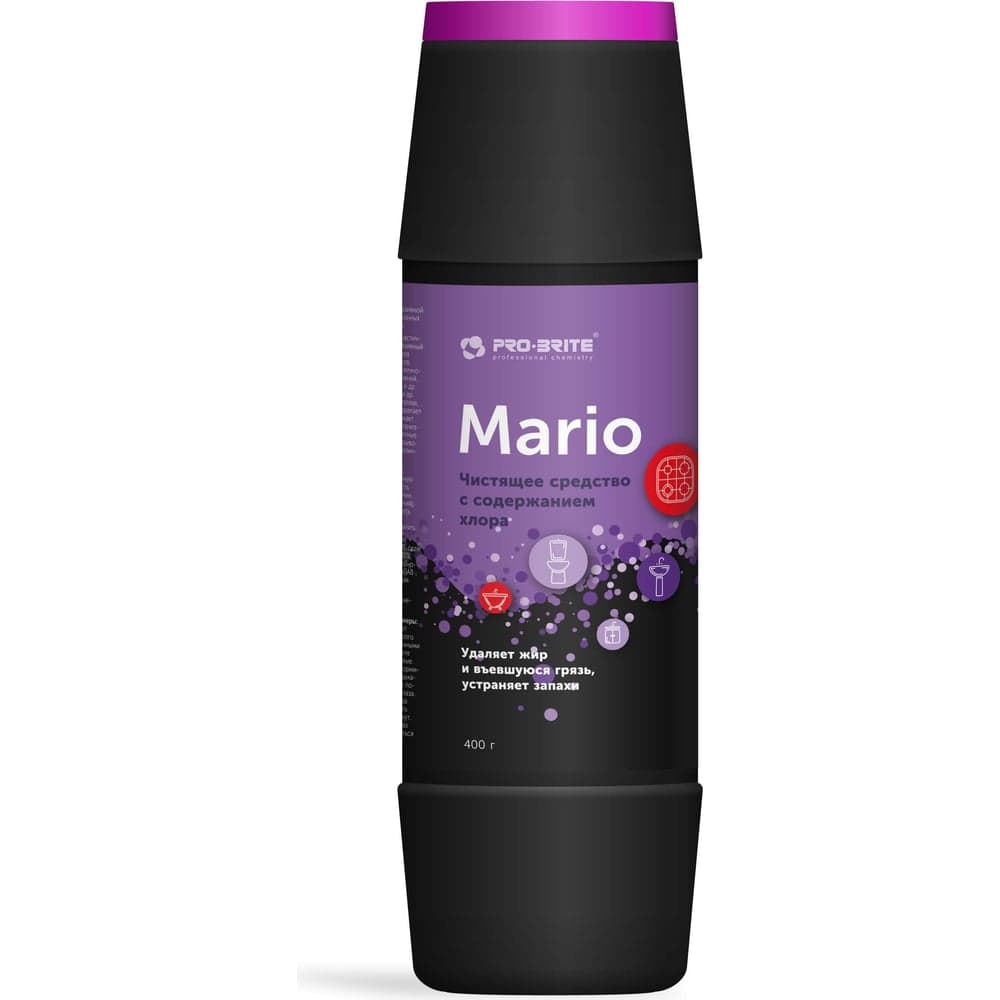 Чистящий порошок с содержанием хлора PRO-BRITE MARIO 400 гр. 285-04