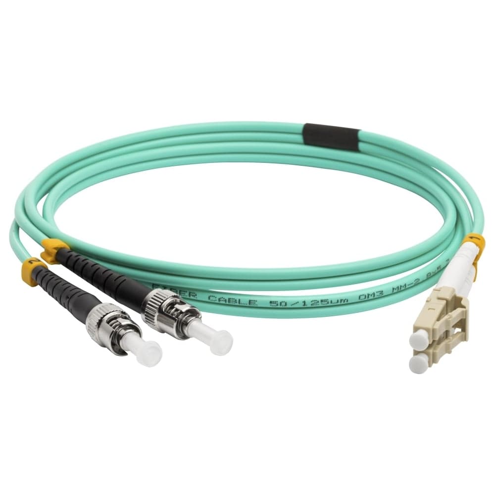 Оптический патч-корд LANMASTER дуплексный, LC/PC-ST/PC, OM3, LSZH, 1.0 м LAN-2LC-2ST/OM3-1.0