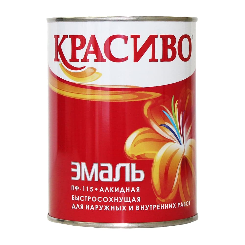 Эмаль Красиво ПФ-115 серая, банка 0,8 кг 4690417011124