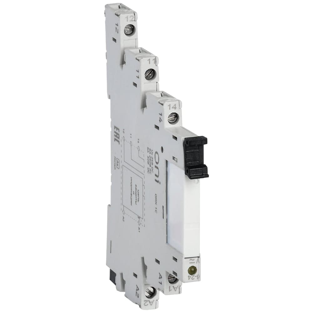 Реле интерфейсное ONI ORK с розеткой 1A 24В DC (20шт/упак) ORK-1-1A-DC24V