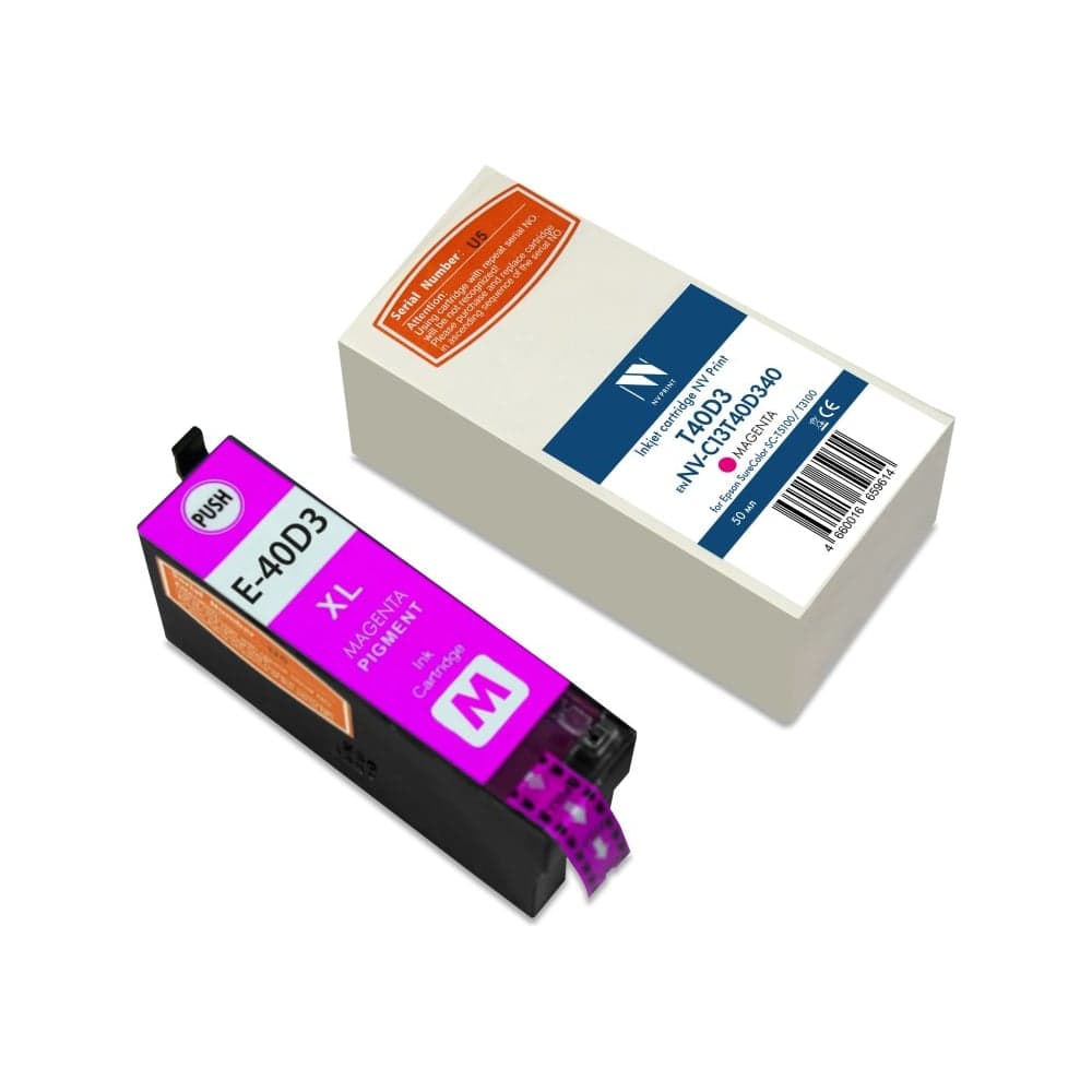Струйный картридж NV Print T40D3 Magenta для Epson SureColor SC-T5100/T3100 50 мл совместимый NV-C13T40D340