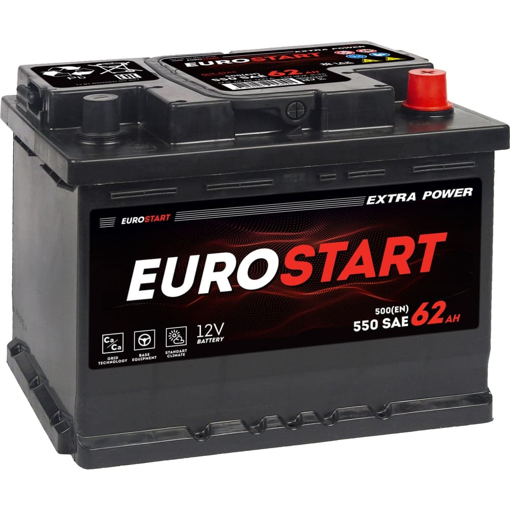 Аккумуляторная батарея EUROSTART Extra Power 62Ah R+ (низкий) EU620