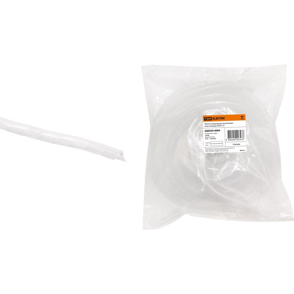 Пластиковая монтажная спиральная лента TDM ELECTRIC ЛСМ-12 10 м/упак SQ0525-0004