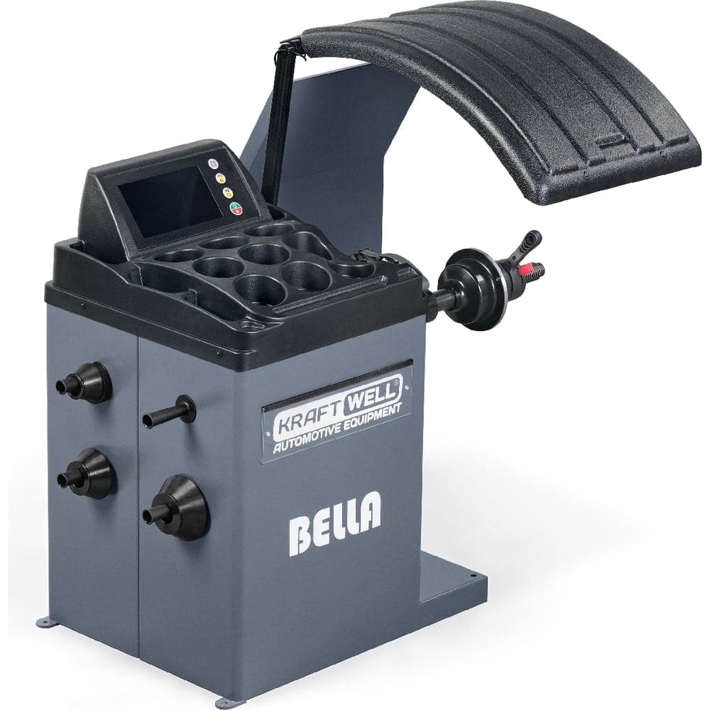 Балансировочный станок автоматический KraftWell BELLA с сенсорным дисплеем 7", лазер KRW245E