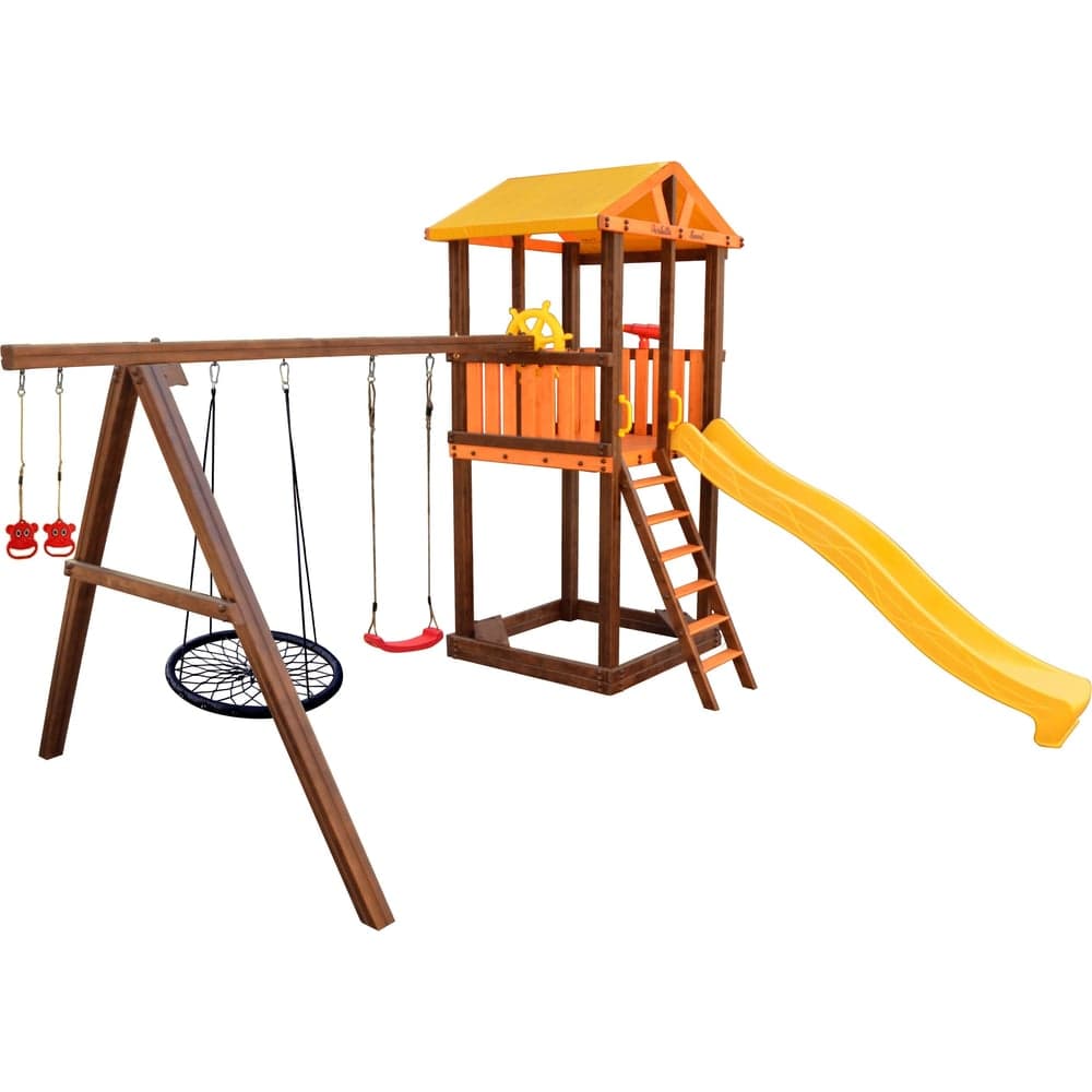 Игровой комплекс (ИК) Perfetto Sport «Pitigliano-3» + качели Паутина СГ000004974