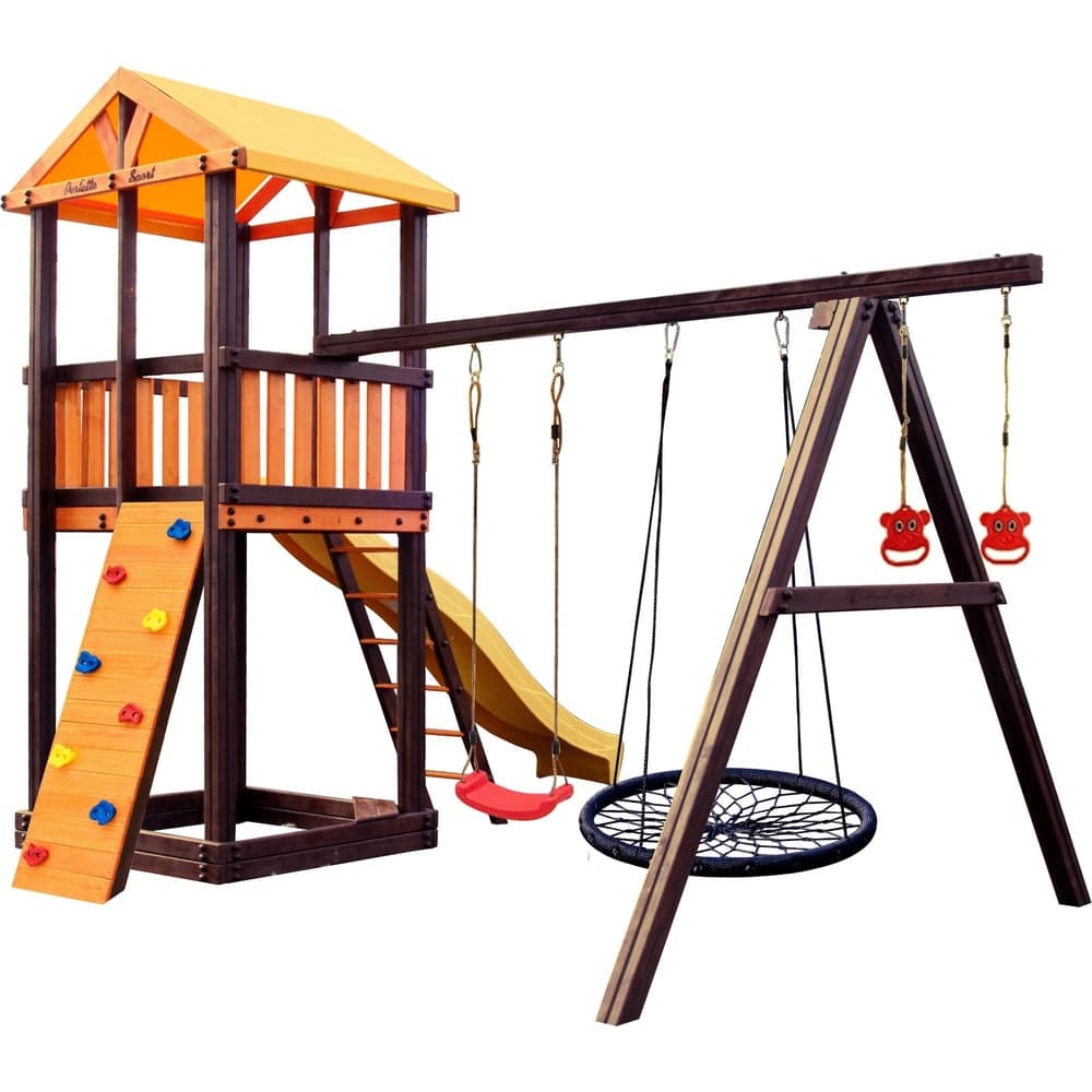 Игровой комплекс (ИК) Perfetto Sport «Pitigliano-4» + качели Паутина СГ000004975