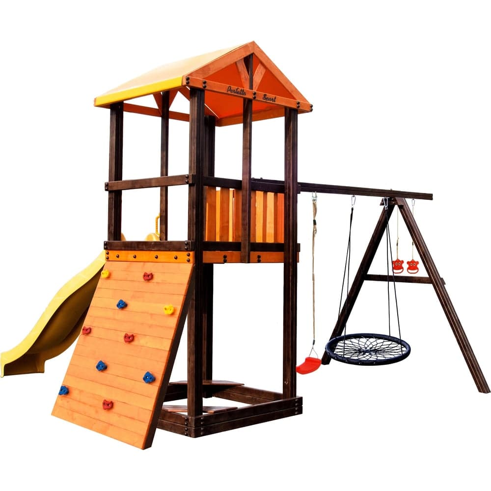 Игровой комплекс (ИК) Perfetto Sport «Pitigliano-5» + качели Паутина СГ000004976