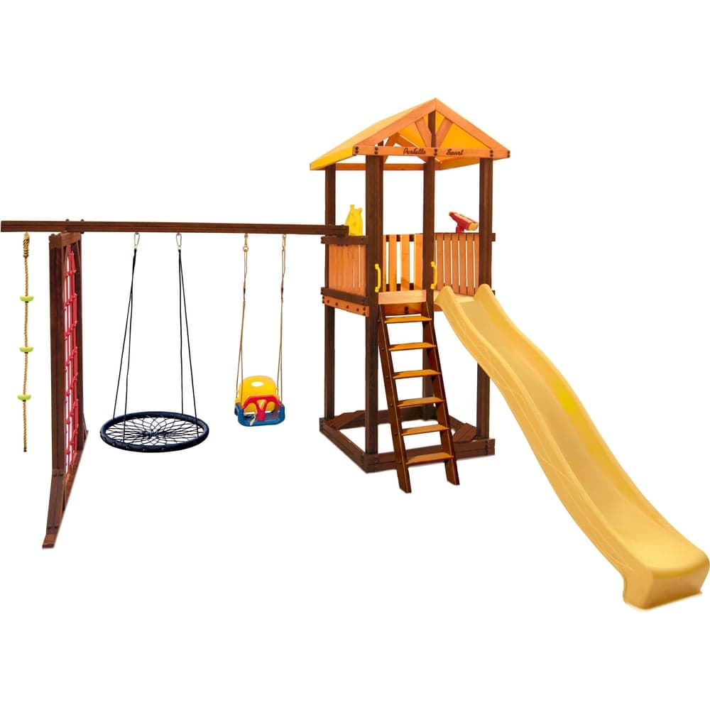 Игровой комплекс (ИК) Perfetto Sport «Pitigliano-9» + качели Паутина СГ000004992