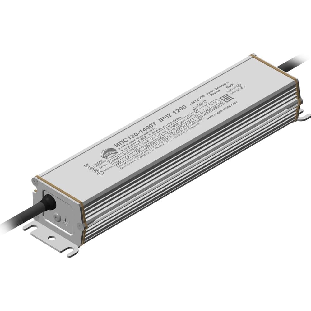 LED-драйвер Argos ИПС120-1400Т IP67 1200 3671283