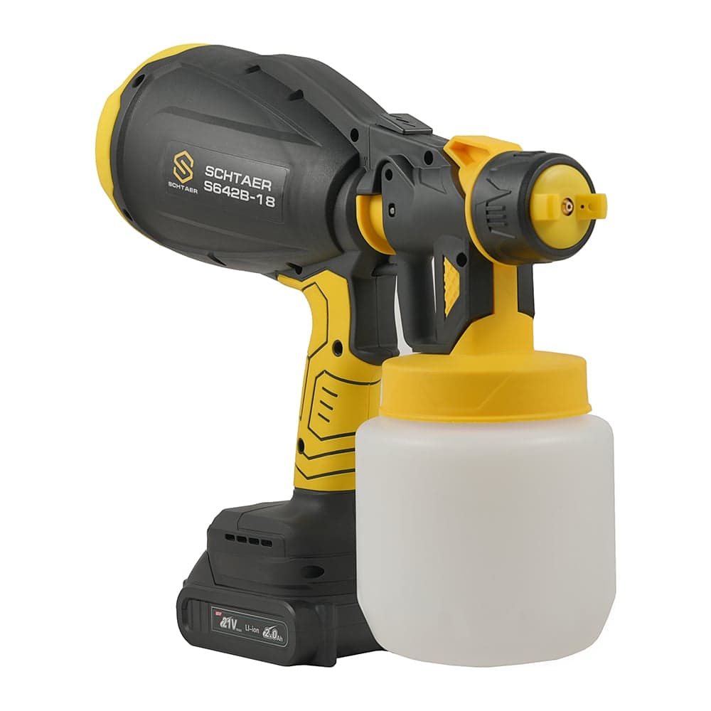Аккумуляторный окрасочный пистолет SCHTAER DC21V, 210W, сопло 1.8 S642B-18