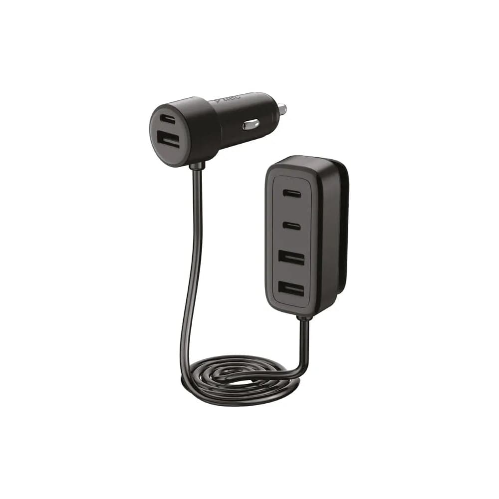 Автомобильное зарядное устройство TTEC 6-в-1 SmartCharger 6in1 PD 90W Car Fast Charger 3 USB-C + 3 USB-A. Цвет: черный 2CKP06S