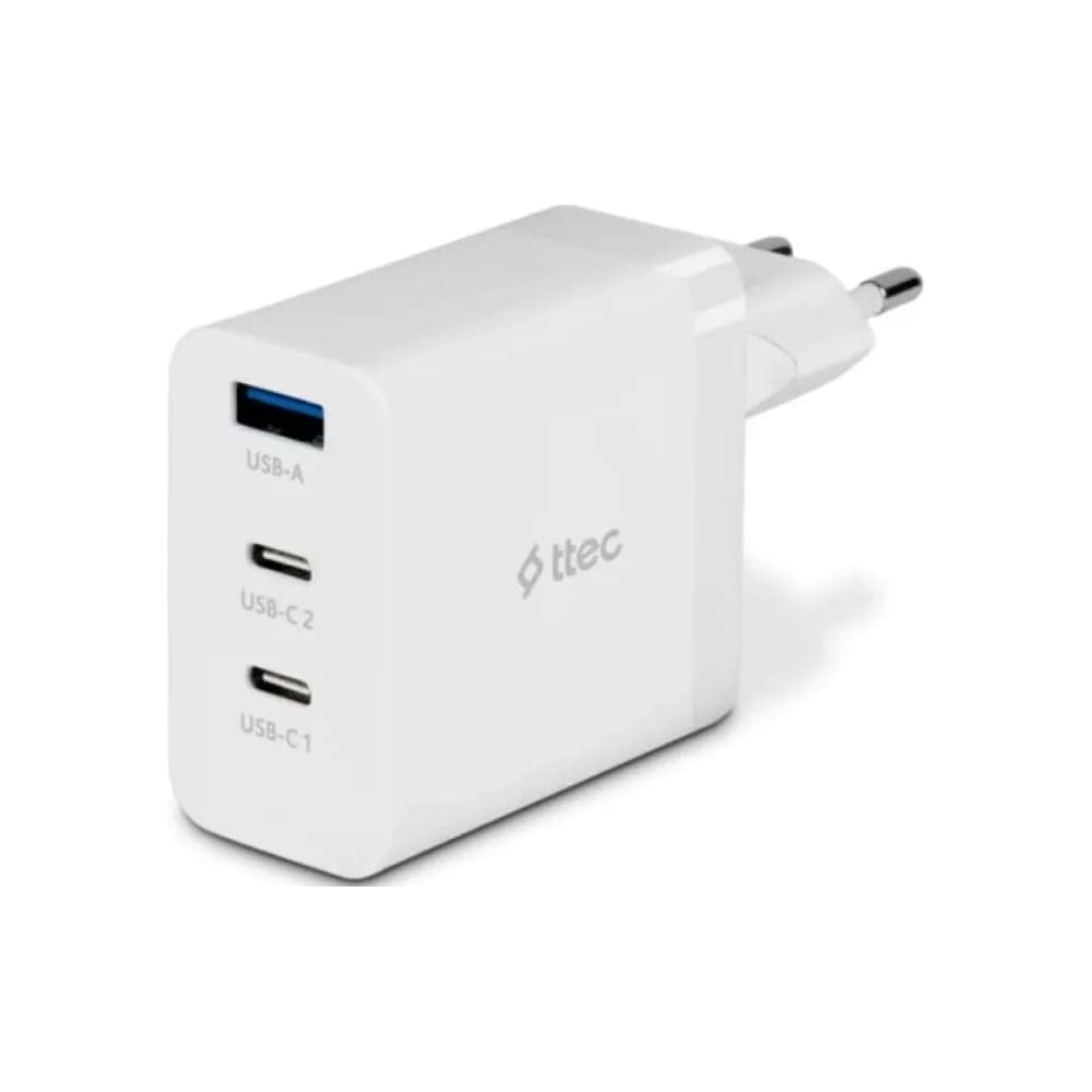 Сетевое зарядное устройство TTEC SmartCharger 65W PD/GAN USB-C Travel Charger. Цвет: белый 2SCG03B