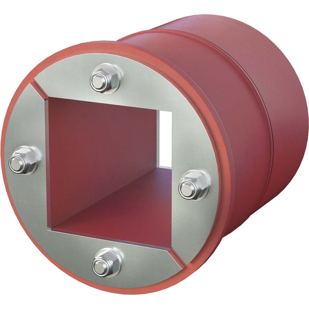 Проходка DKC круглая, нержавеющая, D125x70 мм с проемом 80x80 мм 1 ШТ DXF3124