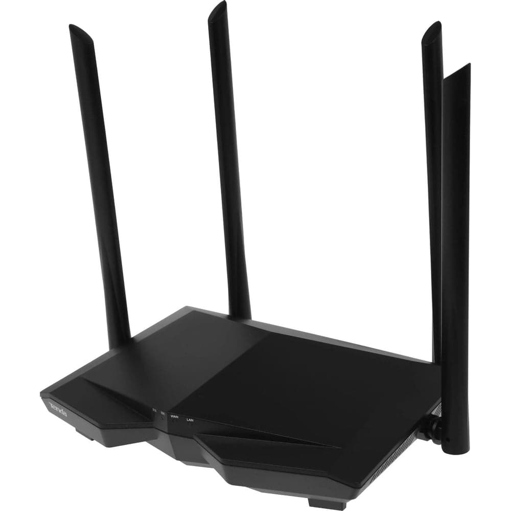 Двухдиапазонный WiFi роутер Tenda AC6 AC1200, до 300 Мбит/с на 2,4 ГГц + до 867 Мбит/с до 5 ГГц, LAN 3x100 Мбит/с, WAN 1x100 Мбит/с, 4*5dBi антенны 10000033896