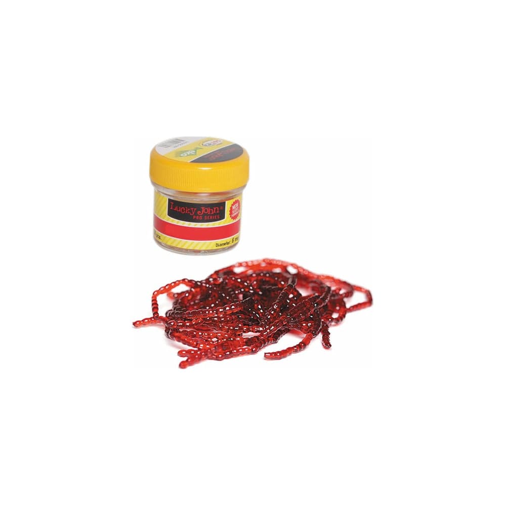 Искусственные съедобные насадки LUCKY JOHN LJ Pro Series EXTRA BLOOD WORM, мотыль, 200 шт. 140201-001
