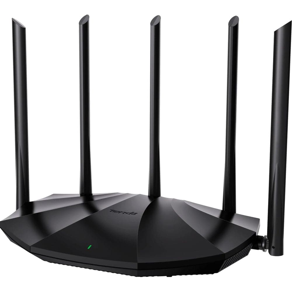 Двухдиапазонный гигабитный Wi-Fi 6 роутер tenda AX1500 TX2 Pro, до 300 Мбит/с на 2,4 ГГц + до 1201 Мбит/с на 5 ГГц, LAN 3x1Гбит/с, WAN 1x1Гбит/с, 5 антенн, черный 10000106198