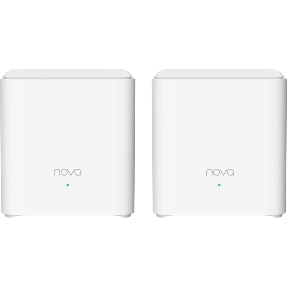 Mesh система Tenda EX3 (2-pack) Wi-Fi 6 AX1500, до 300 Мбит/с на 2,4 ГГц + до 1201 Мбит/с на 5 ГГц, LAN 1x1Гбит/с, WAN 1x1 Гбит/с, 2x3 dBi внутренние антенны 10000142907