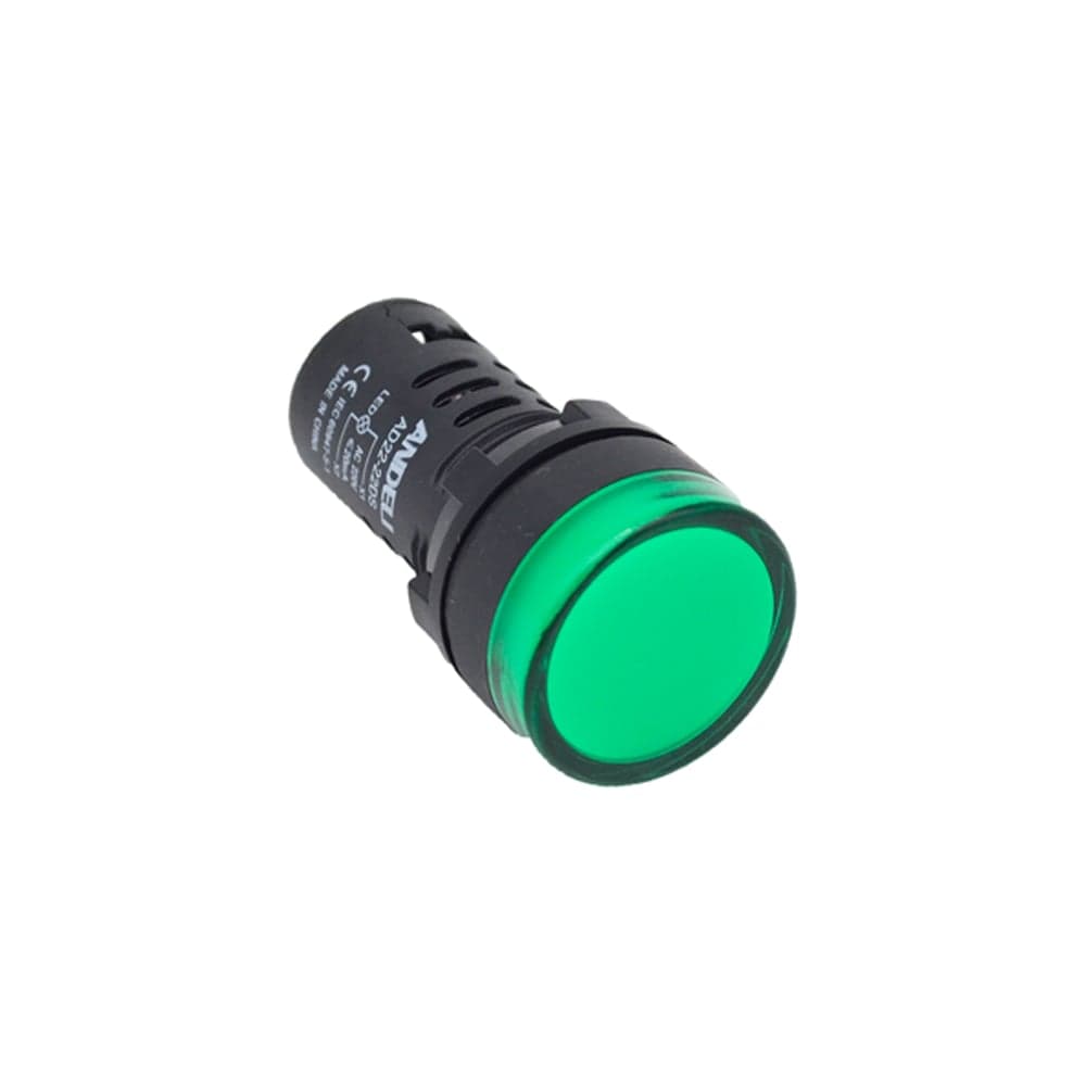 Лампа ANDELI AD16-22DS, LED, матрица, d22мм, зеленый, 24В, AC/DC ADL10-139