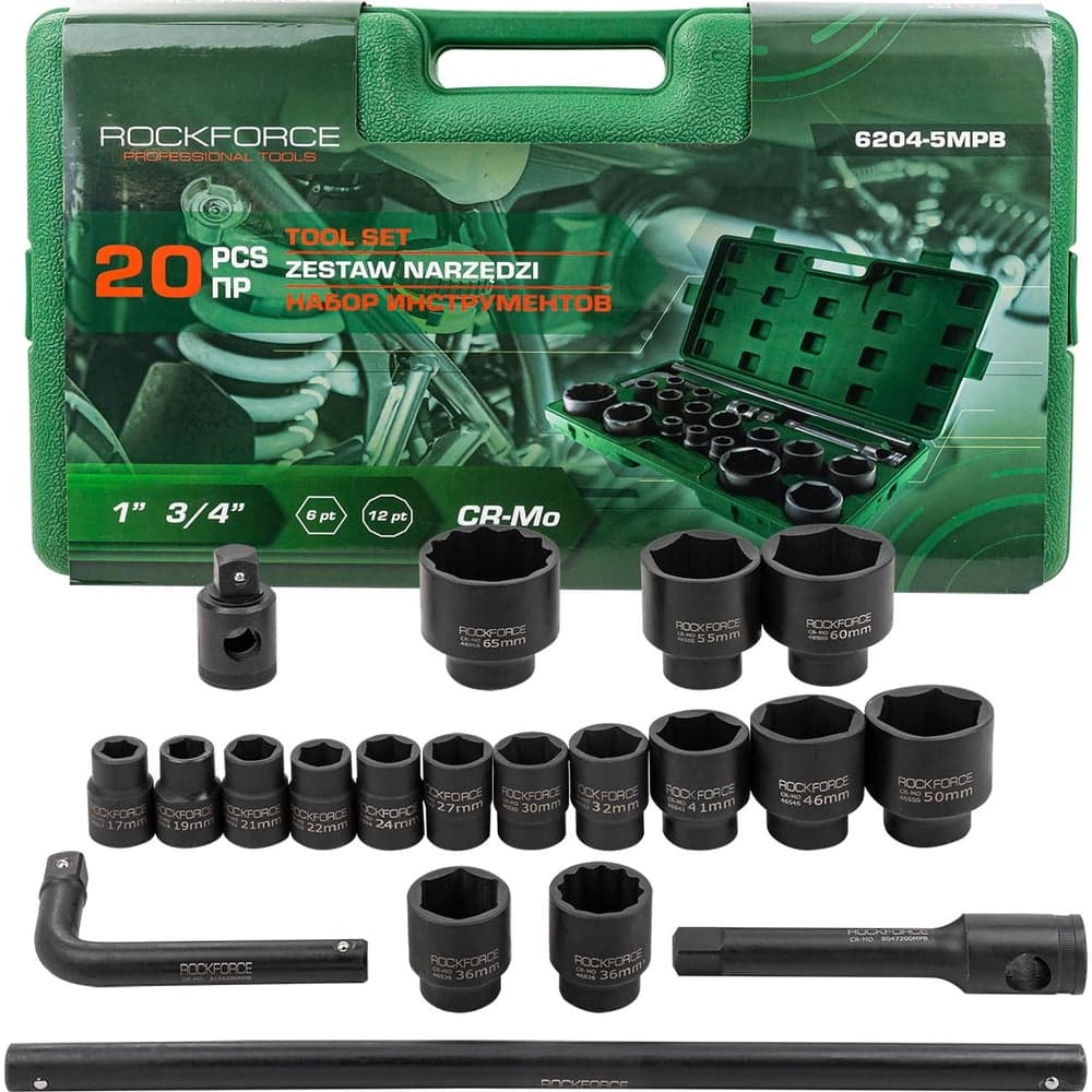 Набор инструментов Rockforce 20 предметов 3/4, 1 RF-6204-5MPB(64844)