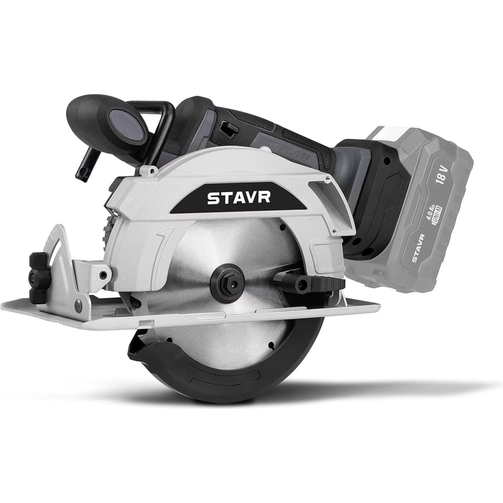 Пила дисковая аккумуляторная Ставр 18V UNI-M, 165мм, Stavr SCW 18BL-165, BL, диск 165x20мм, глубина 55/36мм (90гр/45гр), 7000об/мин, крюк (без АКБ и ЗУ, диск, упор) 9021000076