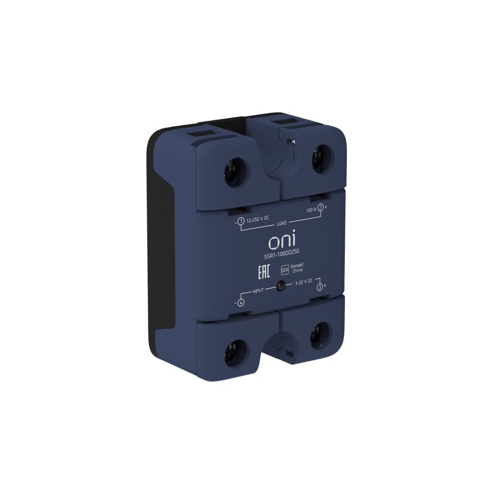 Реле твердотельное ONI SSR1 100А 3-32В DC 12-250В DC SSR1-100DD250