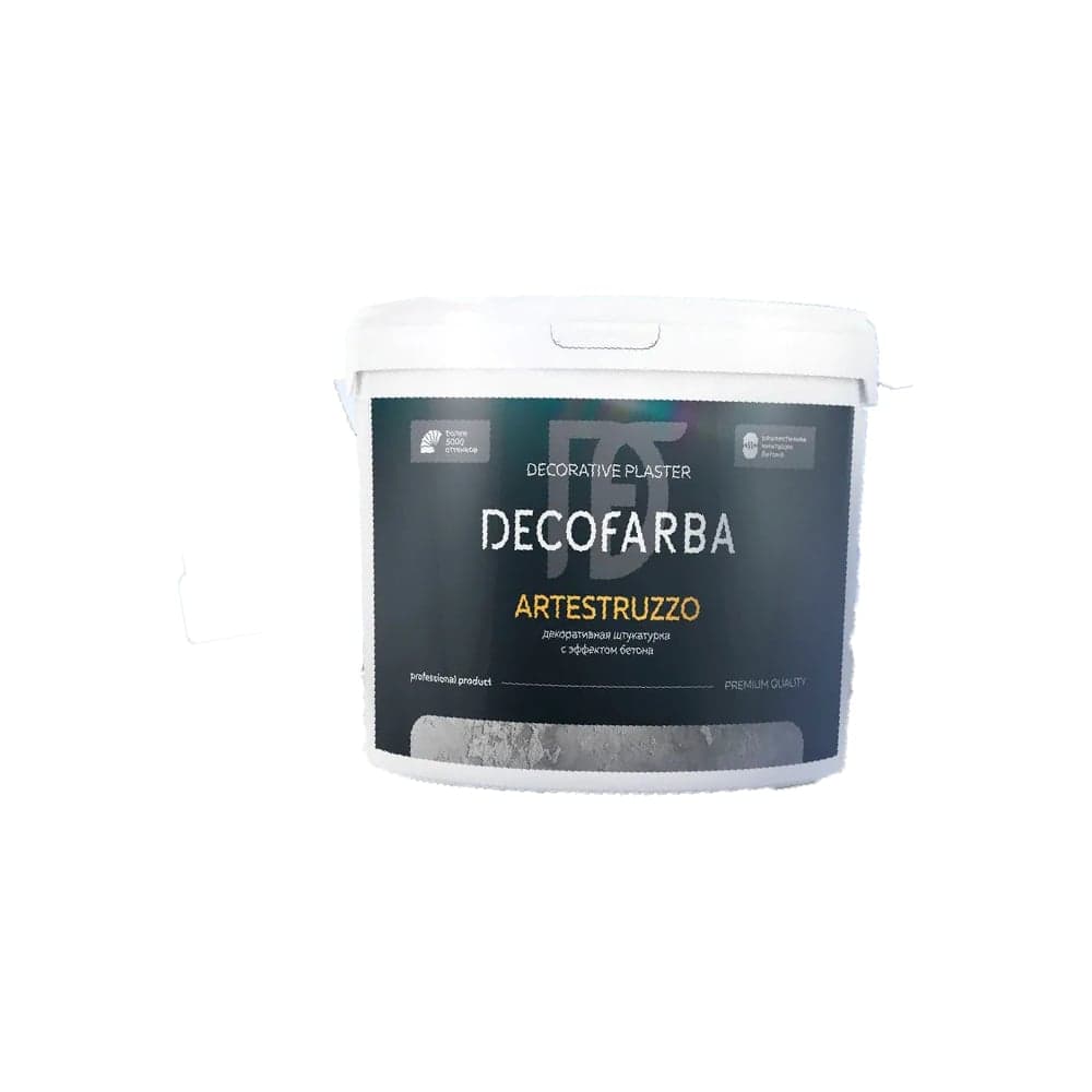 Декоративная штукатурка ABC FARBEN с эффектом бетона Artestruzzo 15 кг Decofar 4300016298