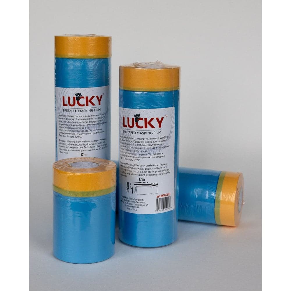 Маскер - защитная плёнка с малярной лентой LUCKY WASHI 270мм х 17м WF27017