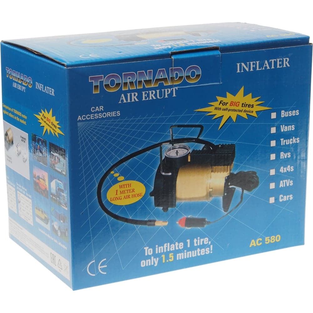 Компрессор TORNADO поршневой 14A 150PSI в сумке 12V Megapower AC-580 600187