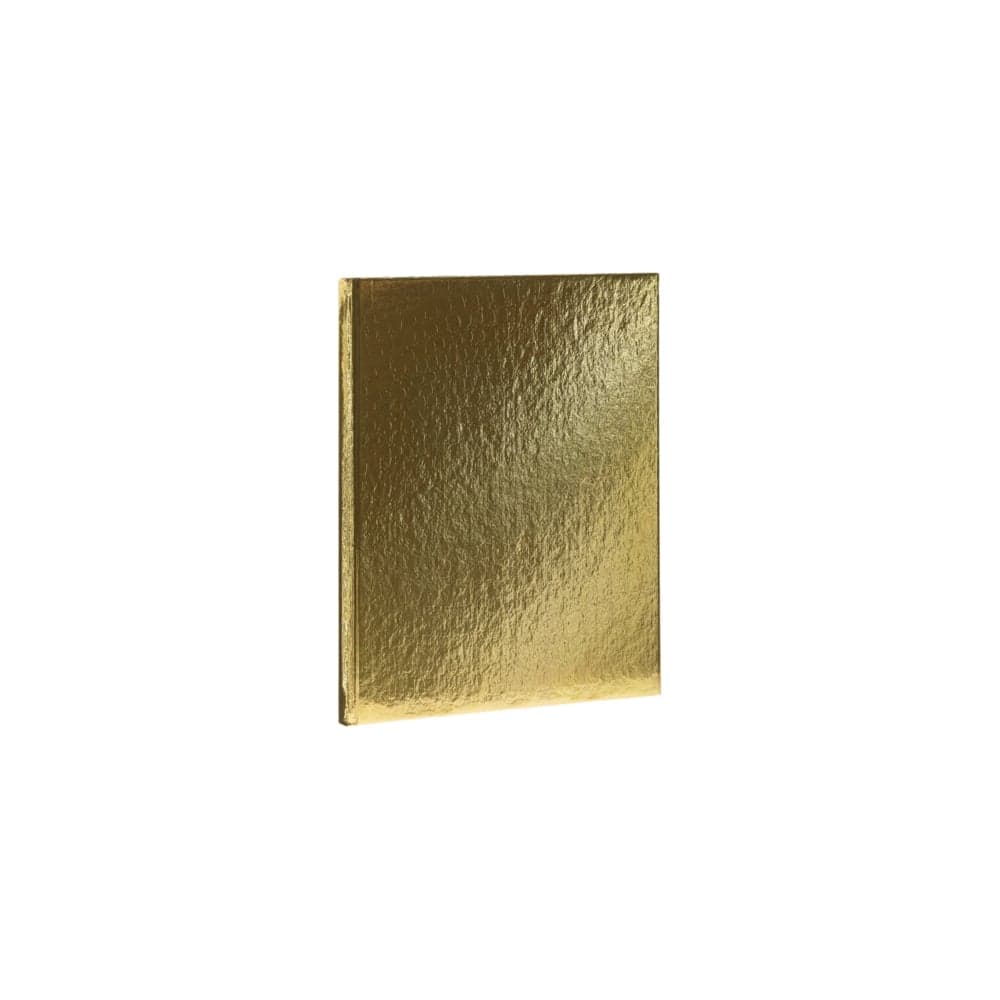 Бизнес-блокнот ОФИСМАГ А5 167x216 мм, 80 листов, твердый, бумвинил metallic, клетка, блок 5 цветов, HATBER, золото 084778 117634