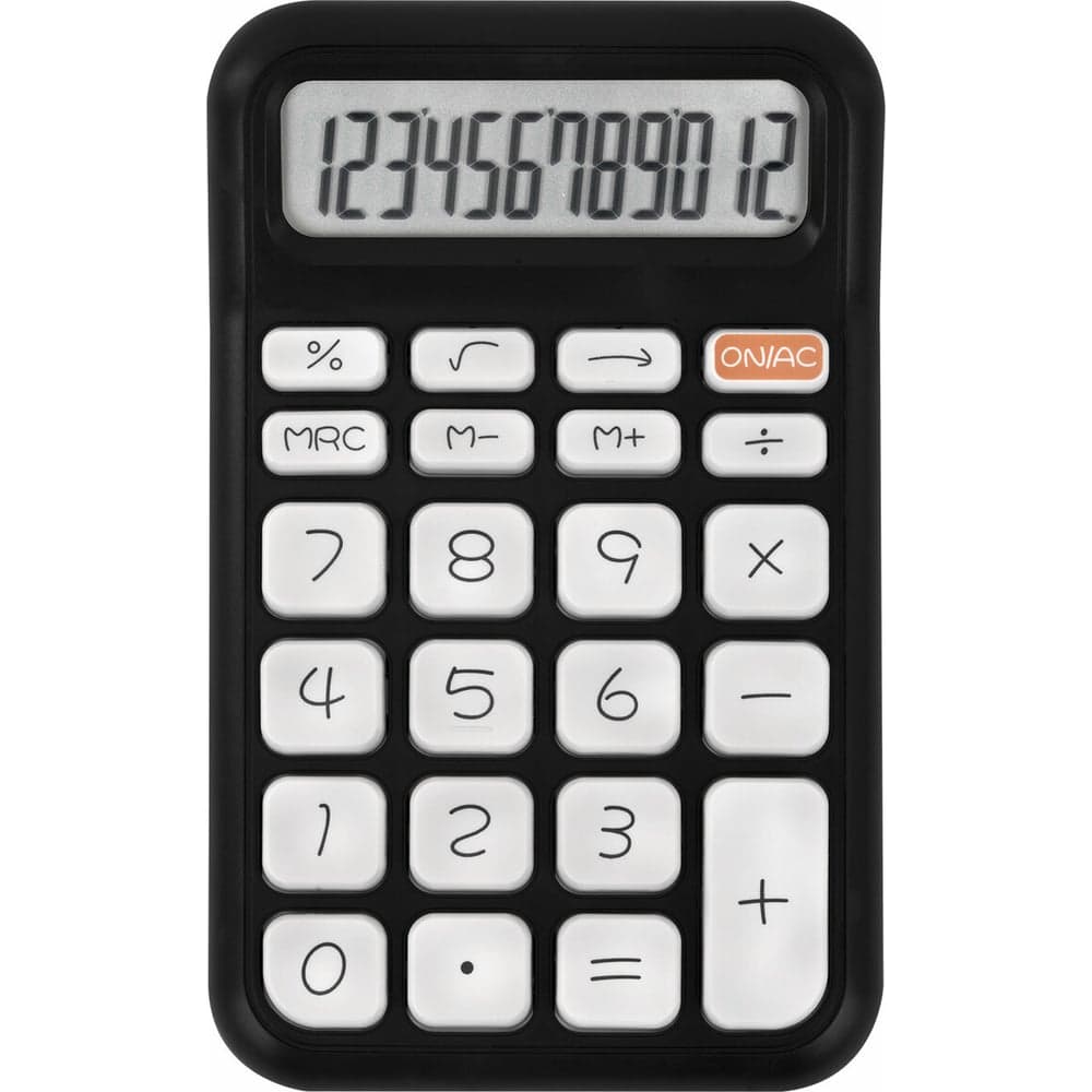 Калькулятор настольный BRAUBERG KW-500-BK 93x148 мм, 3D кнопки, 12 разрядов, черный 272954