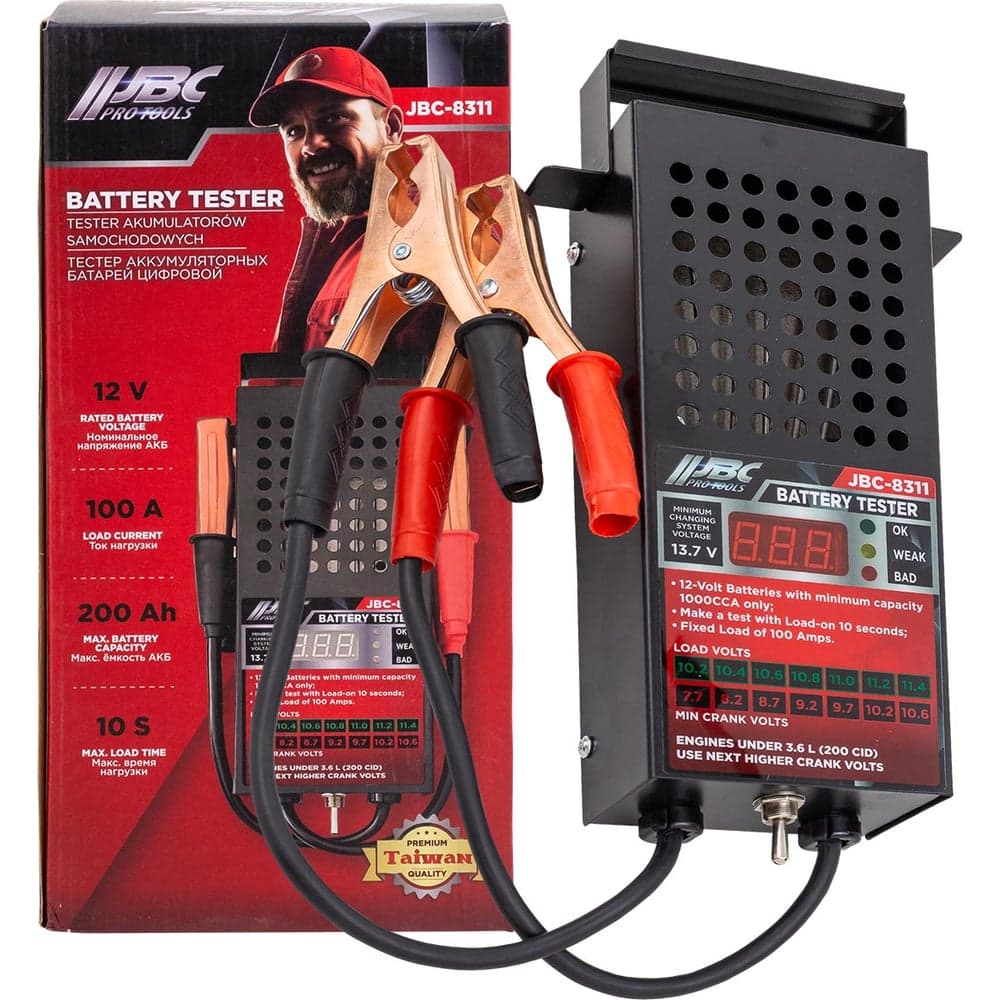 Тестер аккумуляторных батарей цифровой JBC 12V, 100A, 200Ah JBC-8311(65119)