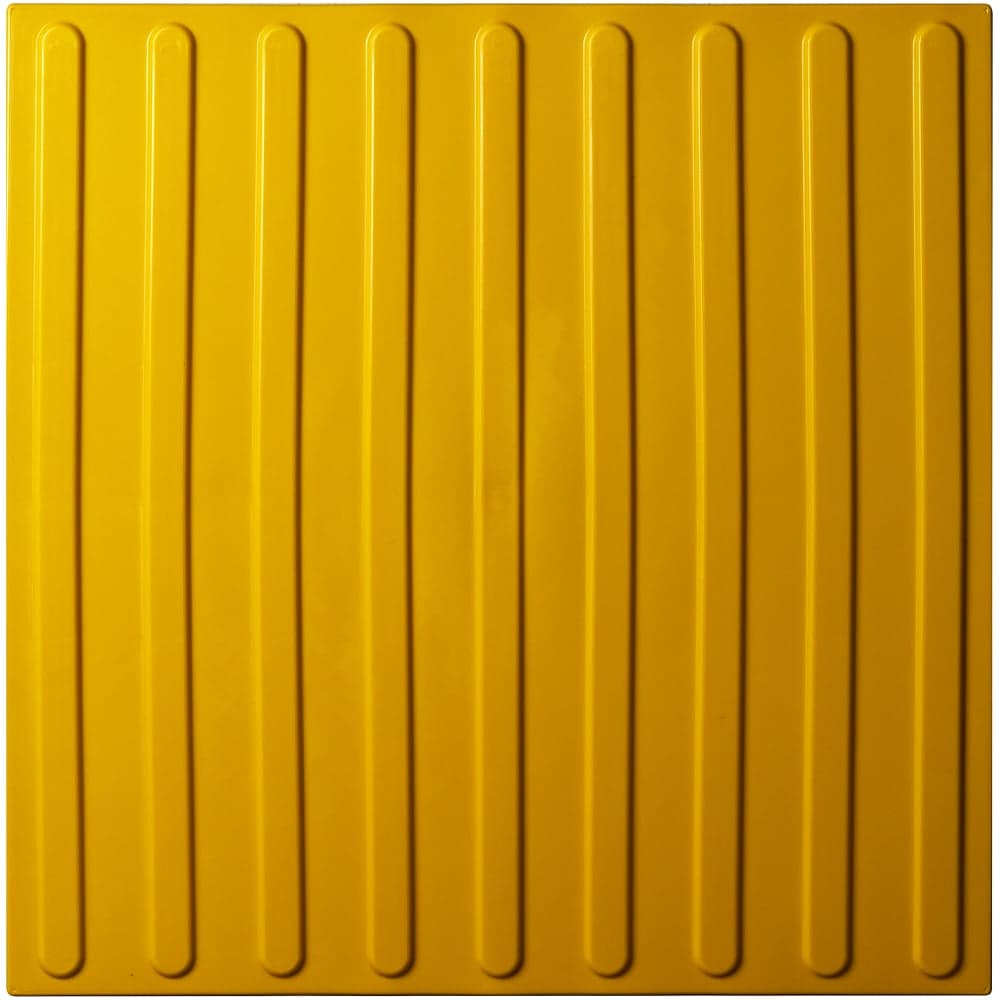 Тактильная плитка PALITRA TECHNOLOGY направление движения, полоса 10шт 50245-1-PVC-500x500x4-Y-10