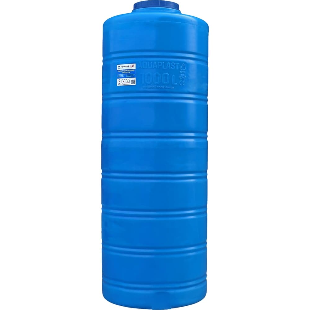 Овально-вертикальная емкость AQUAPLAST 1000 л, синяя 4630017951833