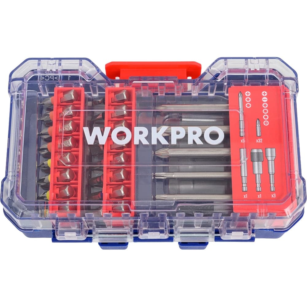 Набор бит для отвертки с магнитным держателем WORKPRO 42шт. WP409013