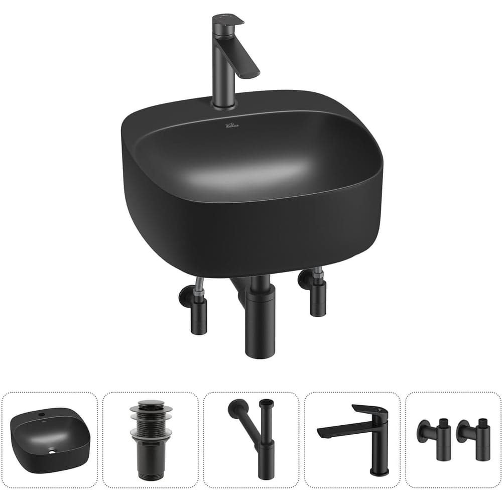 Набор Wellsee 5 в 1 Ideal накладная раковина 42x42 см 20214153R
