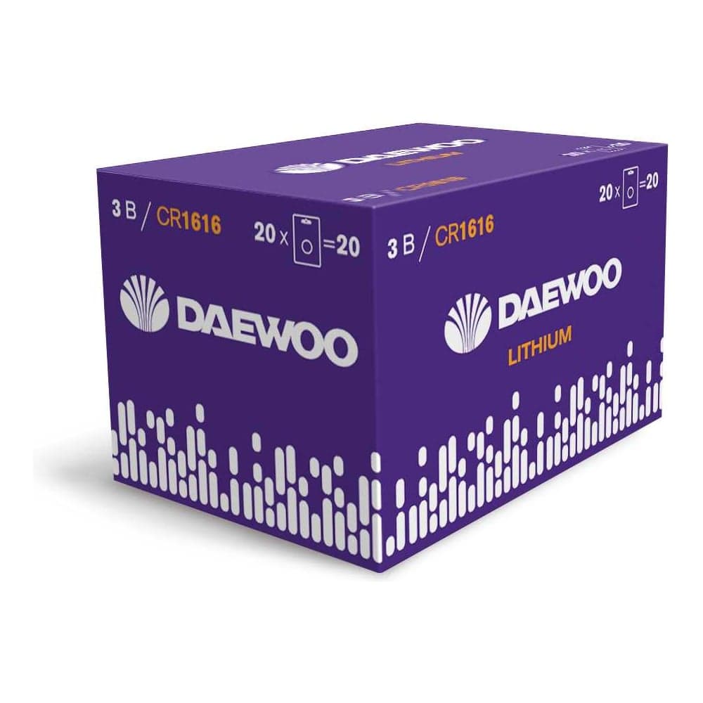 Батарейка DAEWOO Элемент питания литиевый CR1616 Lithium 3В BL-1 (упаковка 20шт) 5057982