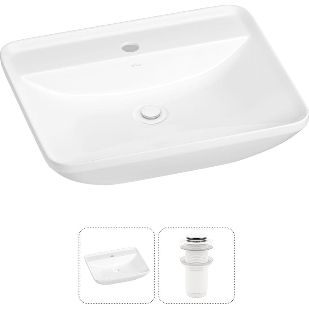 Набор Wellsee 2 в 1 Cute Twin S накладная раковина 55x42 см 20213373R
