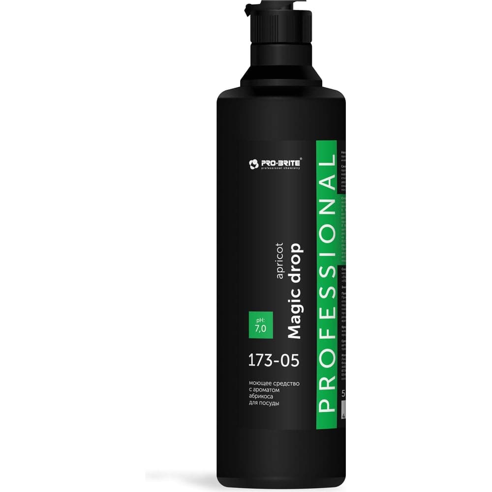 Средство с ароматом абрикоса для мойки посуды PRO-BRITE MAGIC DROP Apricot 0.5 л 173-05