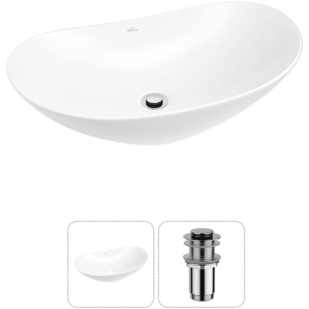 , Акционный набор 2 в 1 Carefree Dove накладная раковина 60x36 см (состоит из 33290 Wellsee 20212281R
