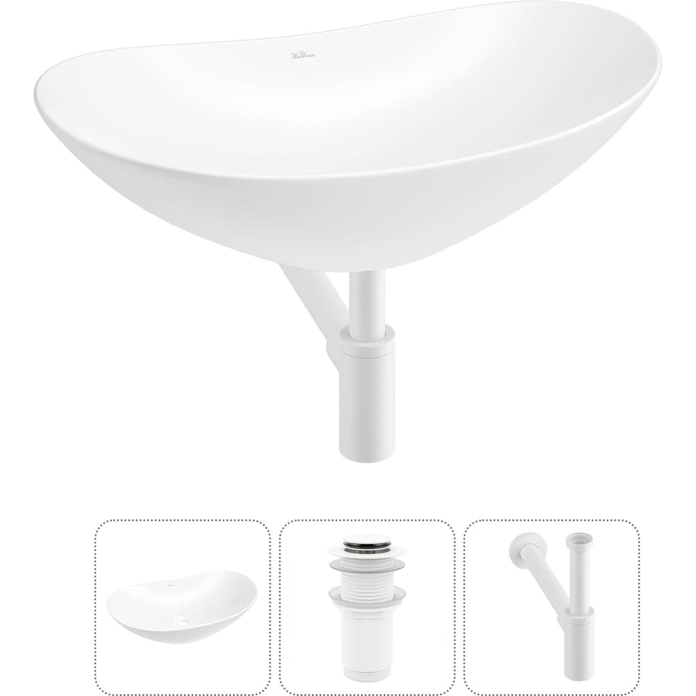 Акционный набор Wellsee 3 в Carefree Dove накладная раковина 53x33 см 20212272R
