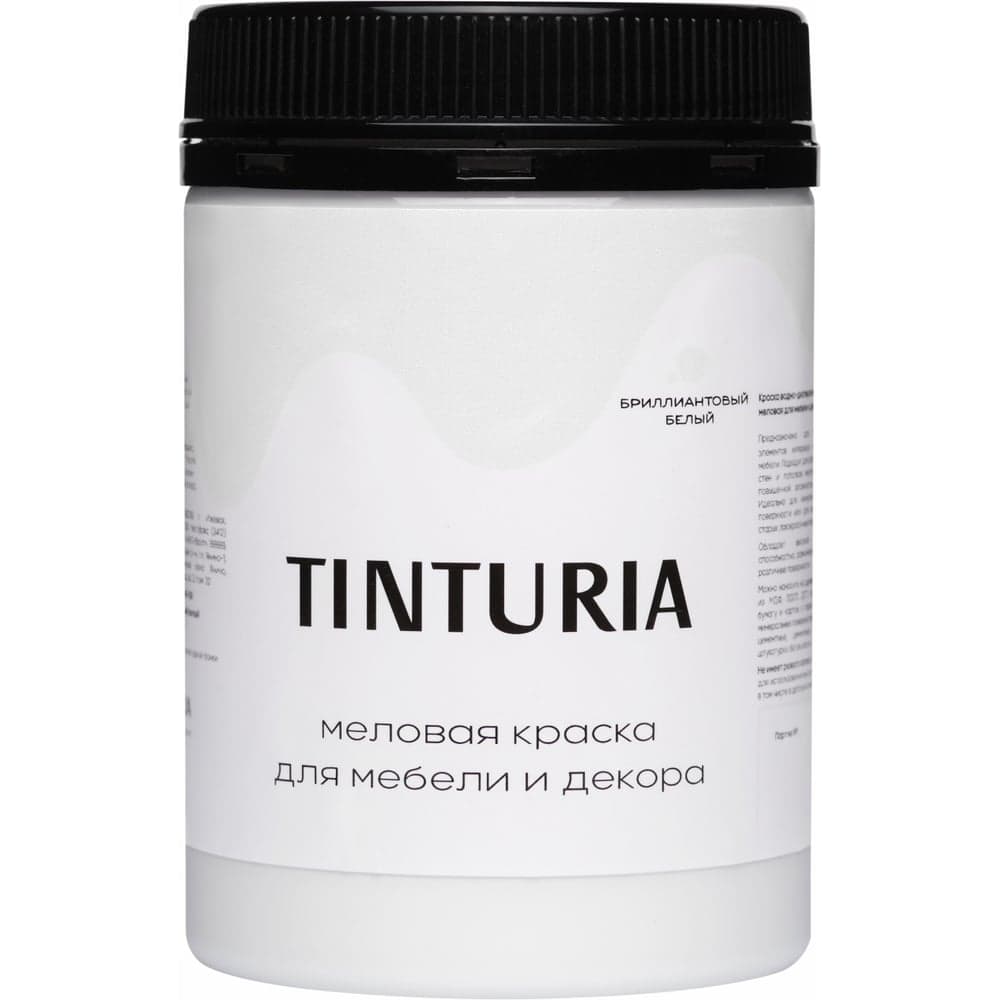 Краска для мебели и декора TINTURIA бриллиантовый белый 0.35 кг 12 ЭК000145887