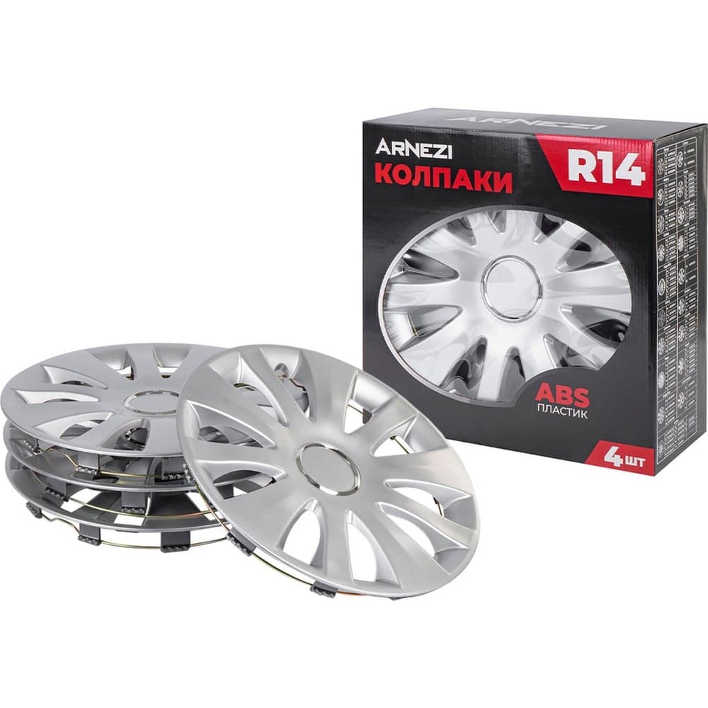 Колпаки Arnezi R14 Capella 4шт (серебристые) ABS-пластик A0702051