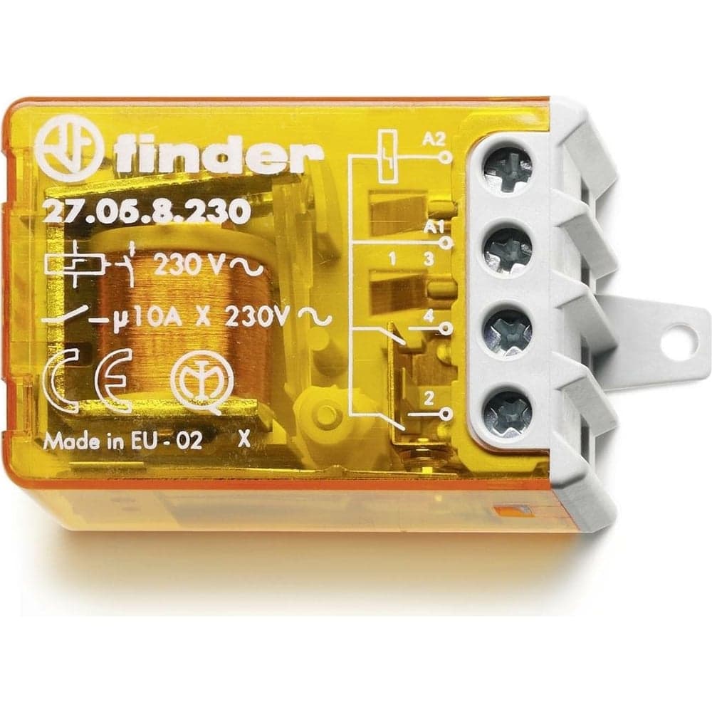 Шаговое реле Finder, установка на панель 3 шага, 2НО контакта 10А 230В AC, 270682300000