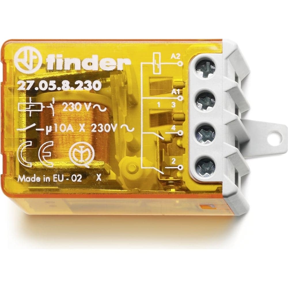 Шаговое реле Finder, установка на панель 4 шага, 2НО контакта 10А 230В AC, 270582300000