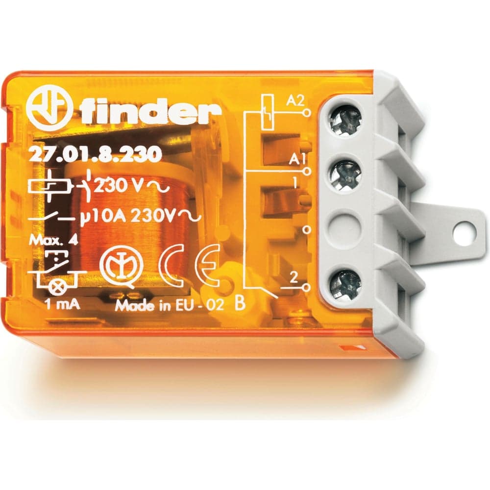 Шаговое реле Finder, установка на панель, 1НО контакт 10А 230В AC, 270182300000