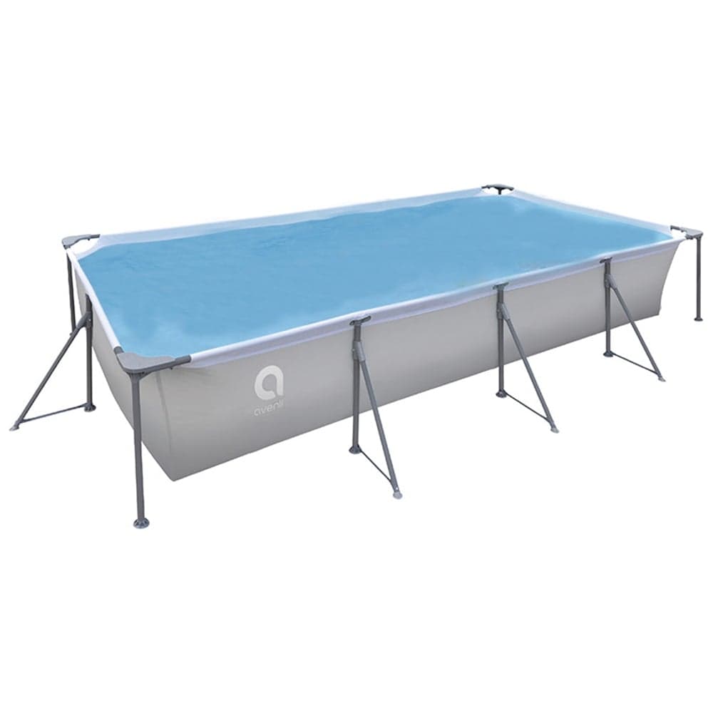 Бассейн каркасный прямоугольный Avenli 394х207х80 см, 6075 л, 17723EU (цвет серый, с фильтр-насосом) 109414