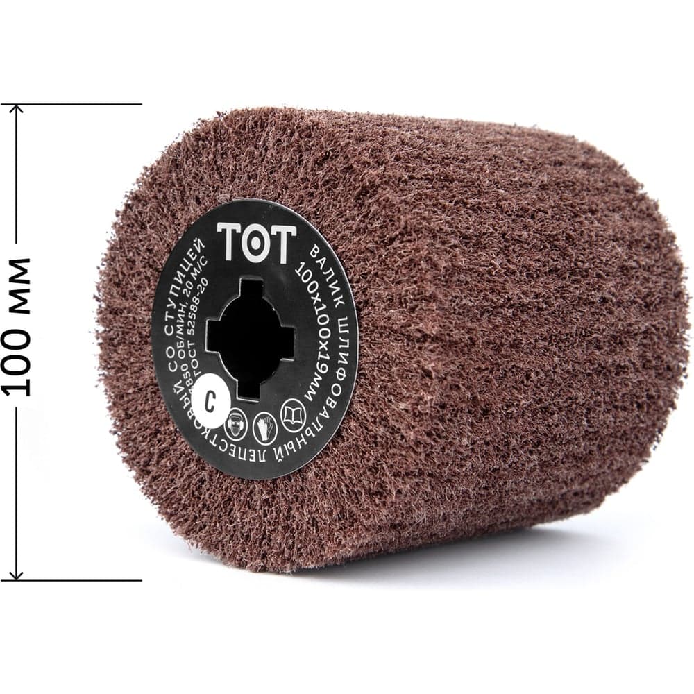 Шлифовальный валик нетканый (100х100х19 мм; AM MEDIUM) TOTFLEX 4631159668740