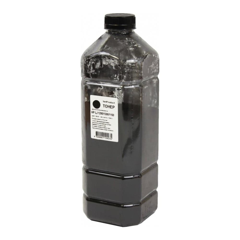 Тонер NetProduct для HP LJ 1200/1300/1150, Bk, 1 кг, канистра N-HP-1200/1300/1150-Bk-1000G