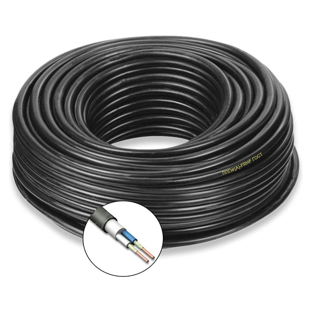 Кабель силовой БУРЕВЕСТНИК ппгнг(a)-frhf 2x2.5 мм2, 5м BOZ100798L5