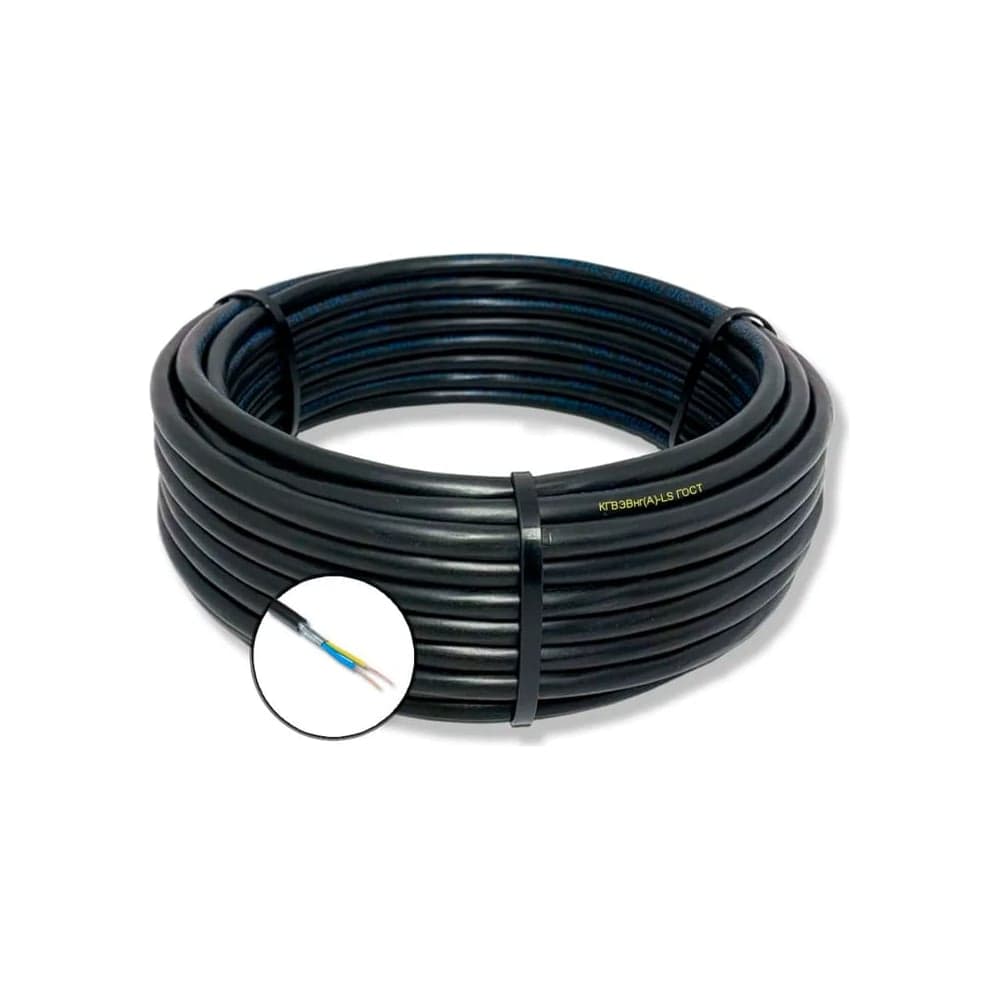Кабель гибкий БУРЕВЕСТНИК кгвэвнг(a)-ls 2x6 мм2, 10м BOZ64651L10